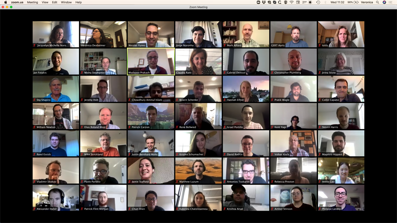 Group photo from a virtual workshop entitled &quot;From heavy-ion collisions to neutron stars.&quot;